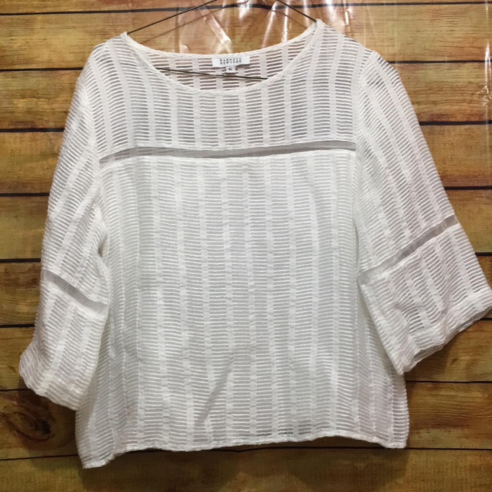 Barneys New York size 6 white blouse